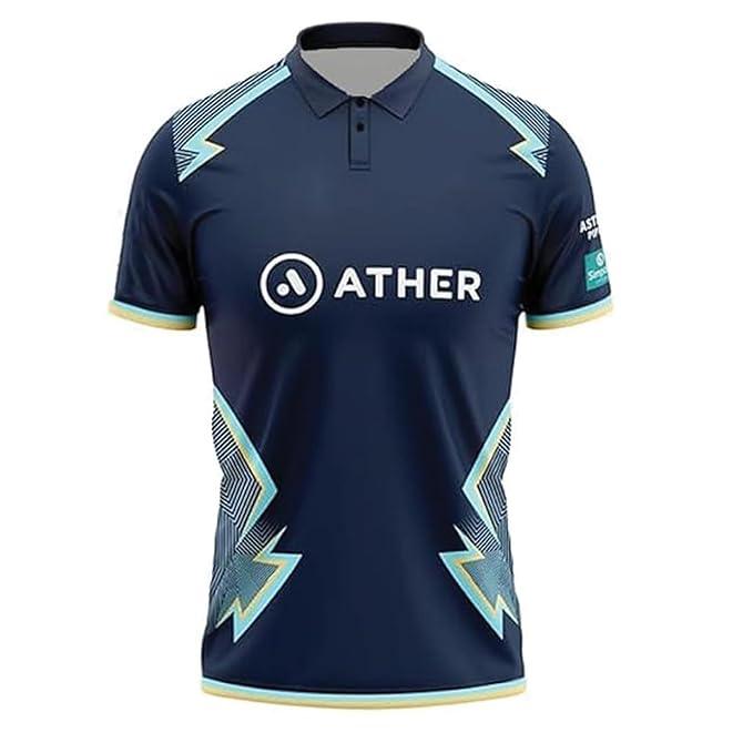 Gujarat Titans 2024 IPL Cricket Jersey Shubman Gill #7 Blue Match Edition Shirt