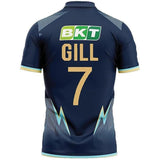 Gujarat Titans 2024 IPL Cricket Jersey Shubman Gill #7 Blue Match Edition Shirt