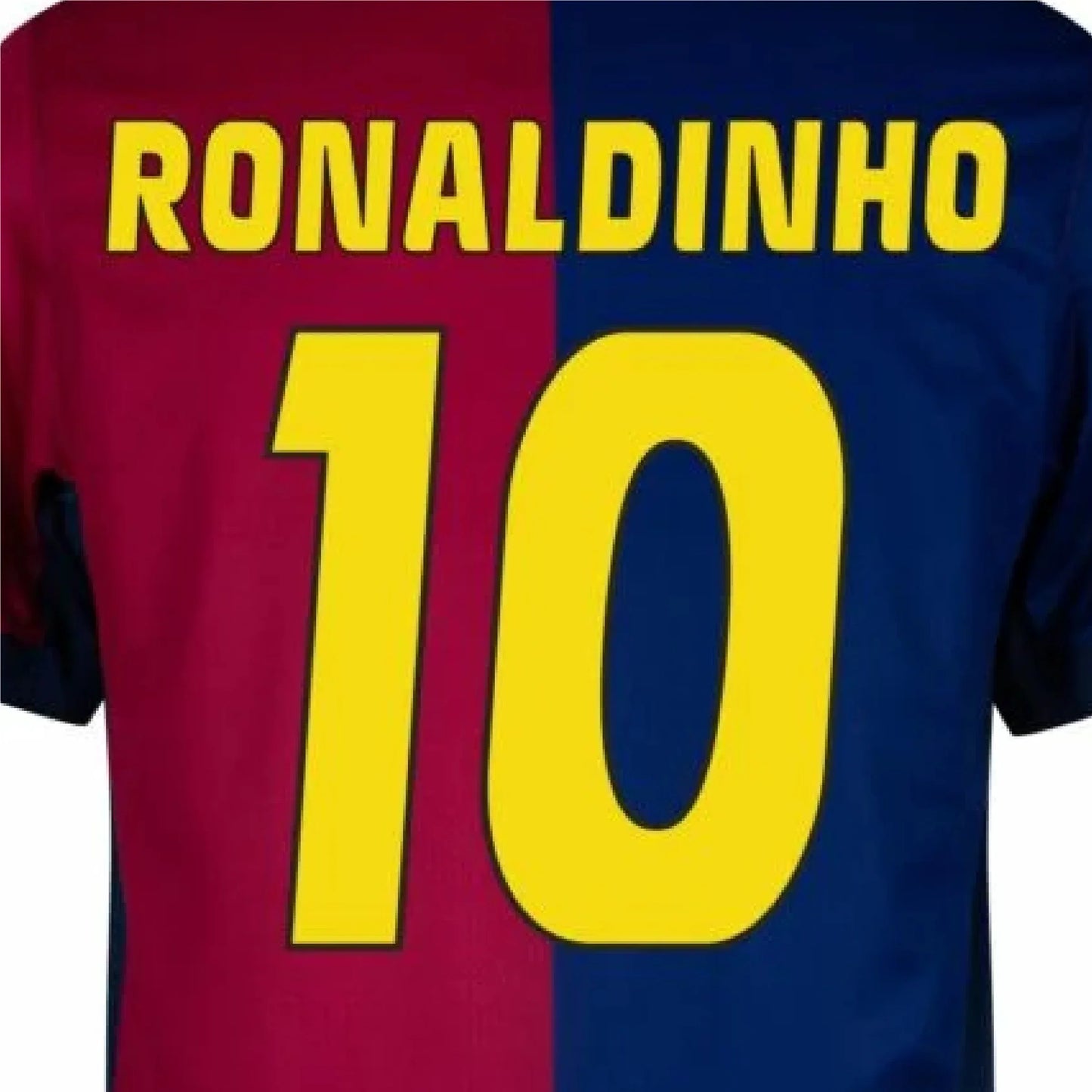 FC Barcelona Home Football Jersey Ronaldinho #10 MenÕs Blue Red Barca Shirt