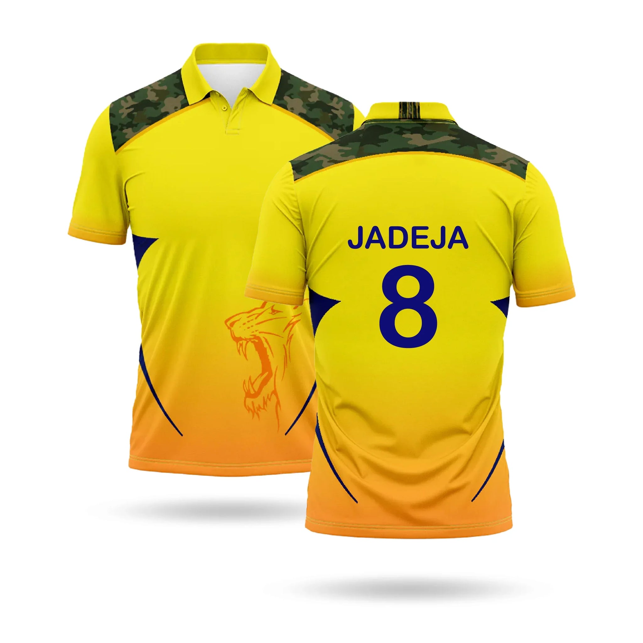 Chennai Super Kings Jadeja jersey number 8 heritage edition cricket shirt