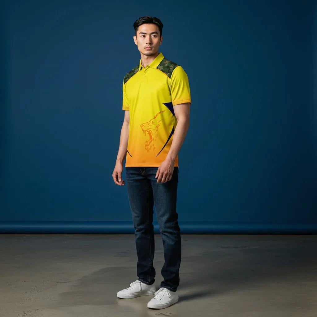Chennai Super Kings Jadeja jersey number 8 heritage edition cricket shirt