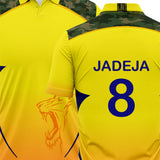 Chennai Super Kings Jadeja jersey number 8 heritage edition cricket shirt