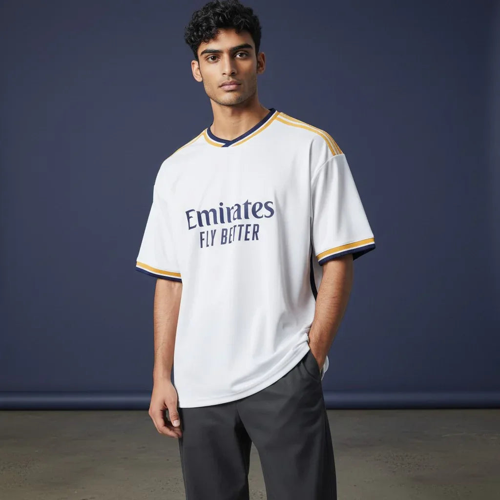 Real Madrid Vinicius Jr jersey number 7 2023/24 gold home kit