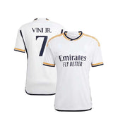 Real Madrid Vinicius Jr jersey number 7 2023/24 gold home kit