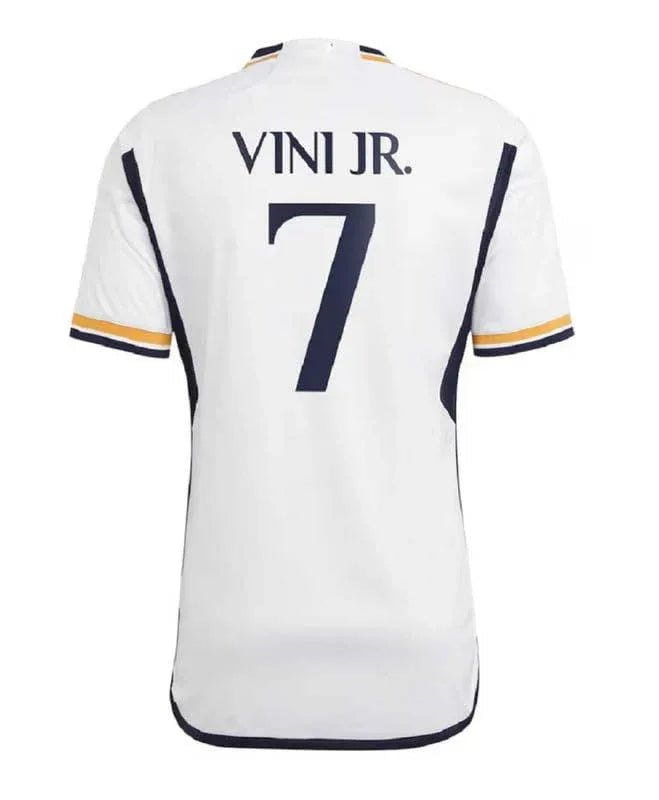 Real Madrid Vinicius Jr jersey number 7 2023/24 gold home kit