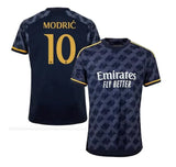 Front view of Real Madrid Modric #10 Jersey - Navy Blue Away Kit - Premium football jersey for fans