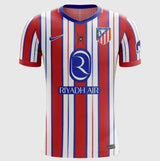 Front view of Atletico Madrid Alvarez #19 Jersey - Red White Home Kit - Premium football jersey for fans