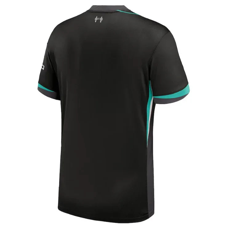 Back view of Liverpool FC Jersey - Black Away Football Kit showing player name and number