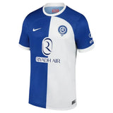 Side angle of Atletico Madrid Griezmann #7 Jersey - Blue White Home Kit - Breathable polyester fabric