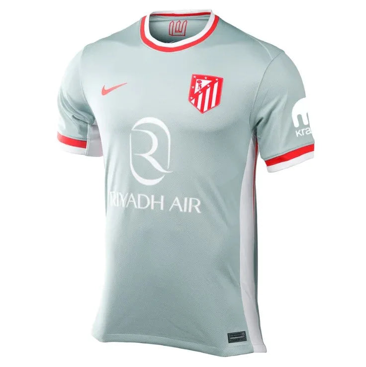 Back view of Atletico Madrid Jersey - Light Green Away Football Kit showing player name and number