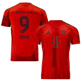 Front view of Bayern Munich Kane #9 Jersey - Red Home Kit - Premium football jersey for fans