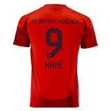 Back view of Bayern Munich Kane #9 Jersey - Red Home Kit showing player name and number