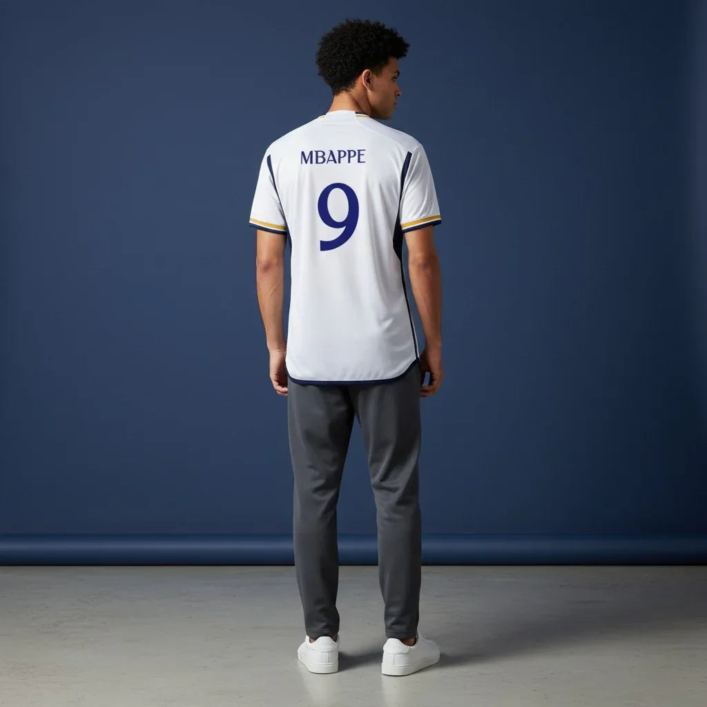 buy Mbappe 10 Real Madrid 2023-24 home jersey football kit online