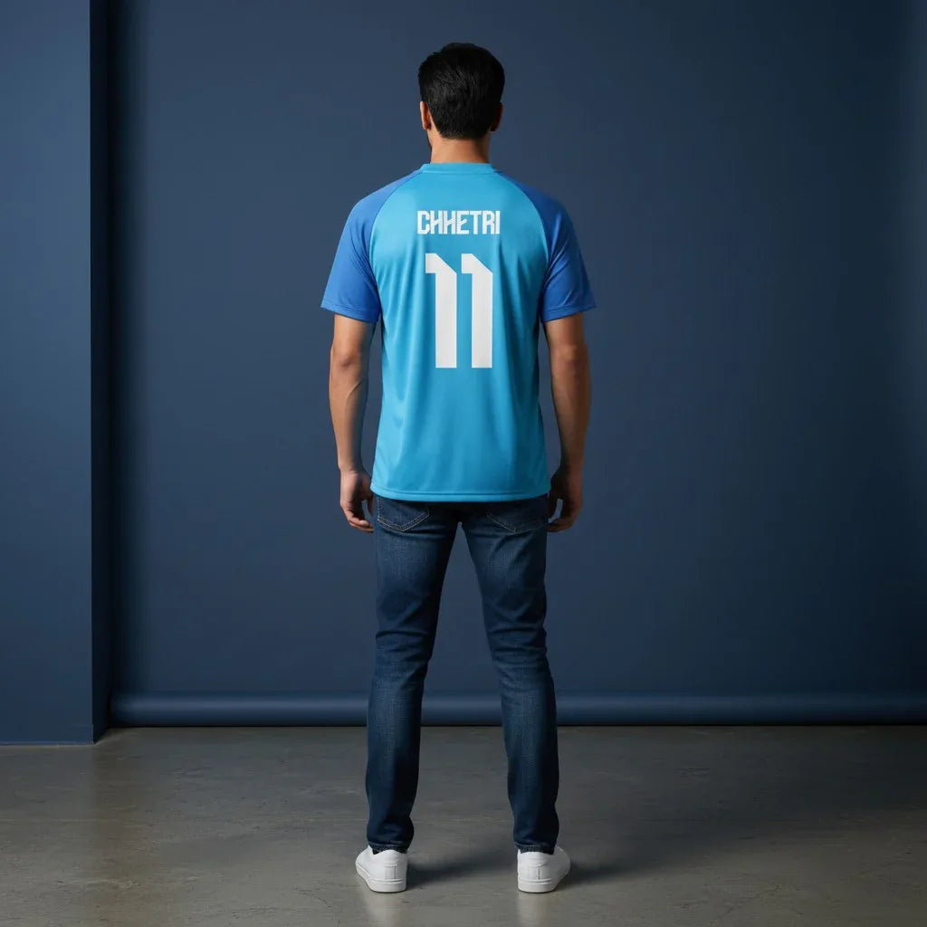 buy Sunil Chhetri 11 India jersey Blue Tigers football shirt online
