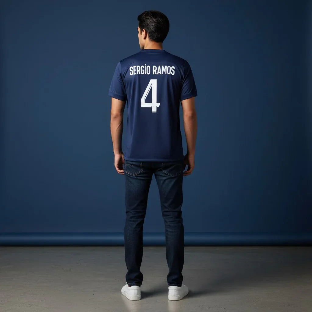 buy Sergio Ramos 4 PSG 2022-23 home jersey Nike football shirt online
