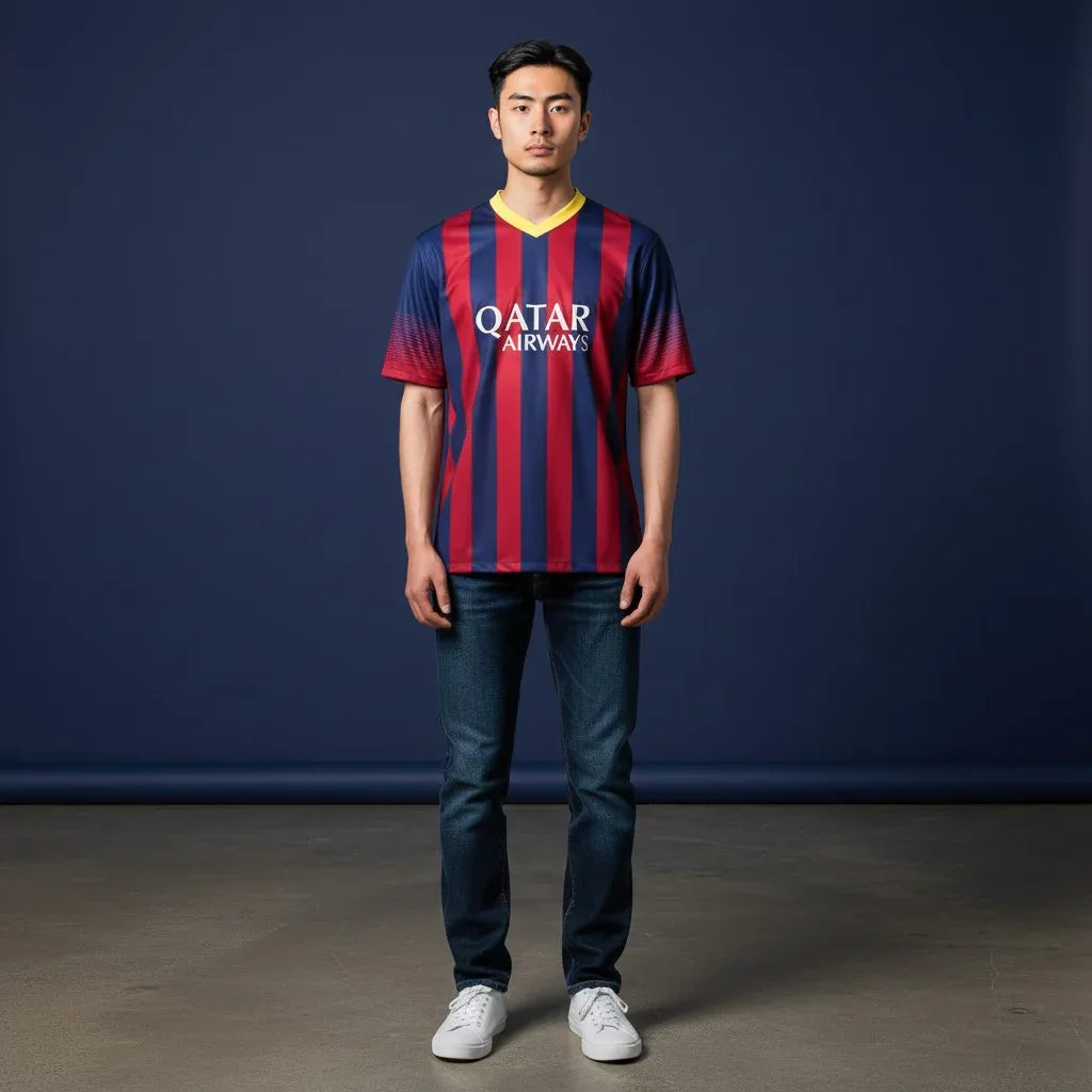 Lionel Messi 10 Barcelona 2013-14 home jersey front view