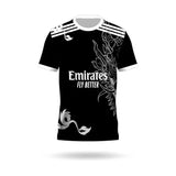 Chelsea black jersey graphic football shirt front view