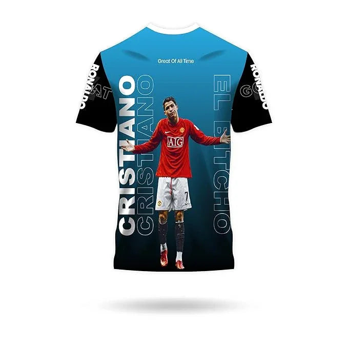 Ronaldo GOAT jersey CR7 football streetwear shirt front view