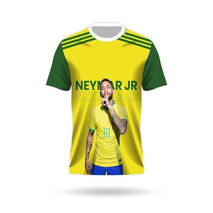 Unisex streetwear fit of Neymar Jr #10 Brazil jersey styled for casual wear