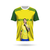 Unisex streetwear fit of Neymar Jr #10 Brazil jersey styled for casual wear