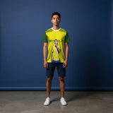 Neymar Jr #10 Brazil Graphic Jersey front view - yellow football streetwear shirt