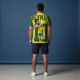 Back of Brazil Neymar Jr jersey featuring iconic number 10 and bold graphics