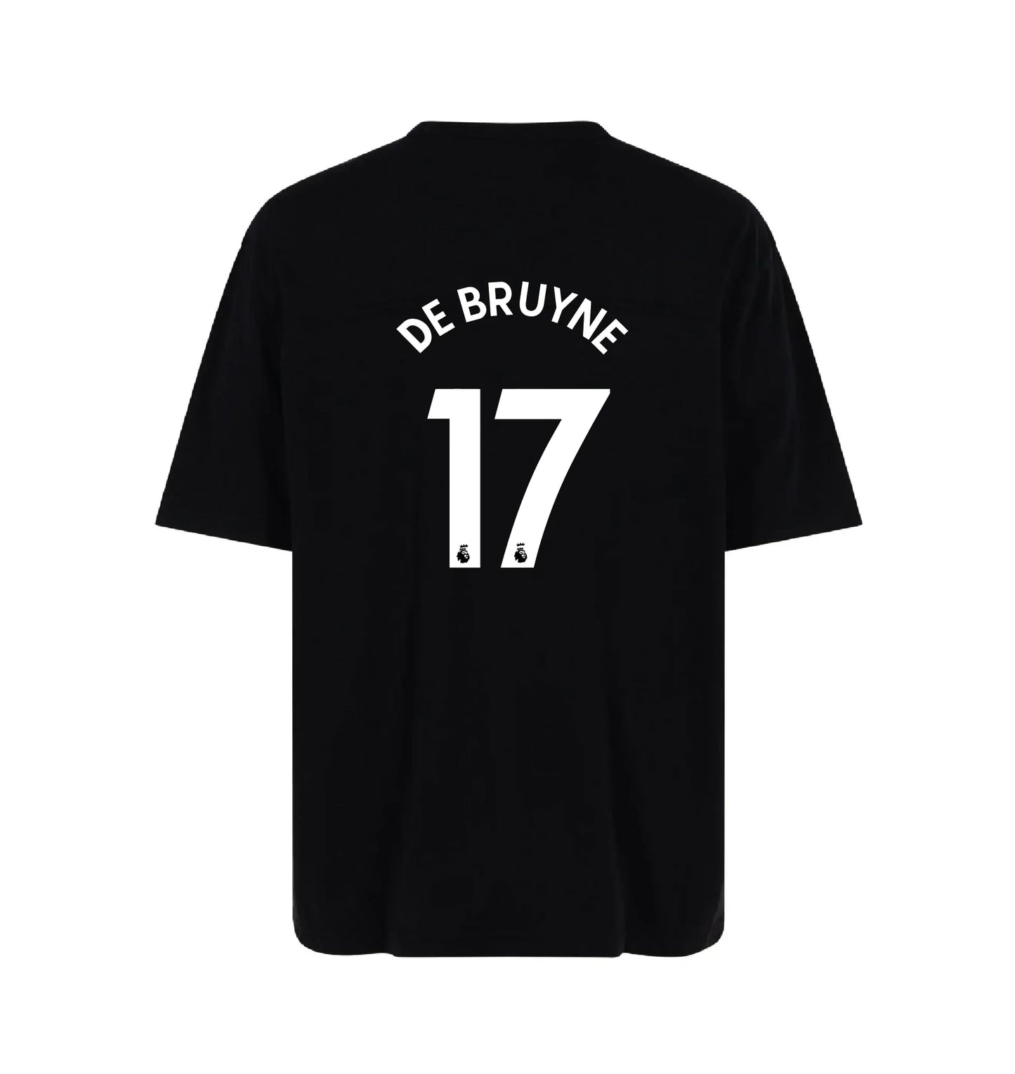 De Bruyne 17 Manchester City style jersey full sleeve black shirt front view
