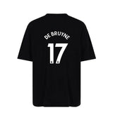De Bruyne 17 Manchester City style jersey full sleeve black shirt front view