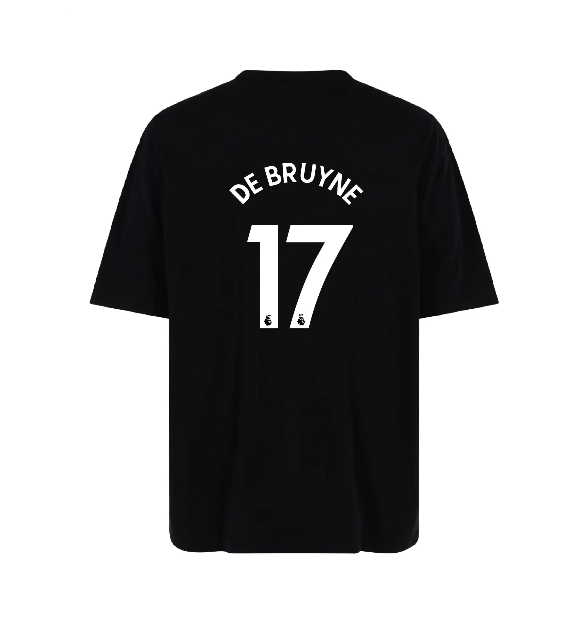 De Bruyne 17 Manchester City style jersey full sleeve black shirt front view